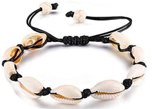 Load image into Gallery viewer, Natural Cowrie Shell Anklet Or Bracelet - Black
